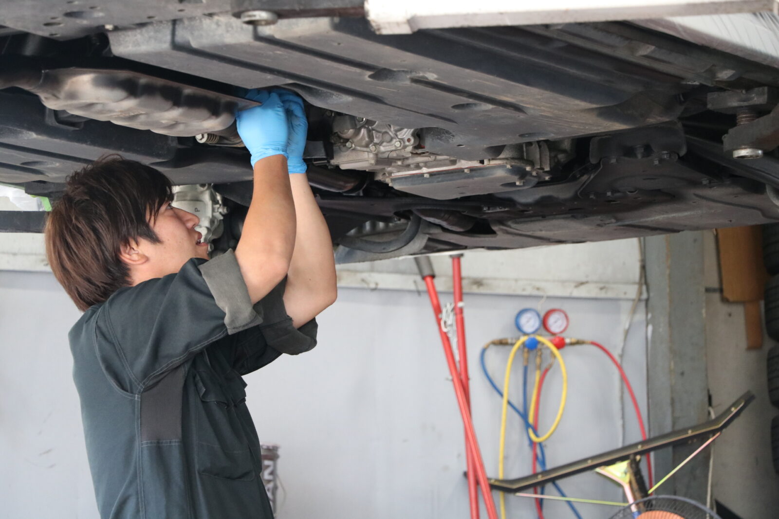 午前の整備作業